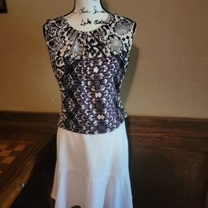 Calvin Klein Women's Printed Pleat Neck Cami